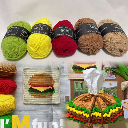Nouveau 5 pièces couleurs mélangées fil lait coton fil combinaison Crochet tricot fil ensemble pour à la main bricolage artisanat pull écharpe tricot