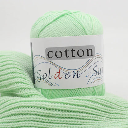 Fil doux doux en 100% coton naturel pour bébé, fil anti-boulochage pour le crochet à la main, 50g, 1 pièce