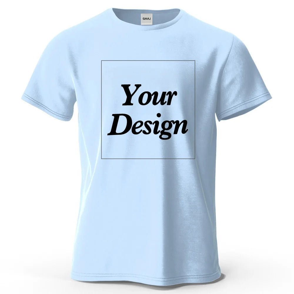 T-shirt personnalisé t-shirt personnalisé t-shirt personnalisé bricolage imprimer votre photo marque Logo texte hommes femmes 100% coton cadeau Premium