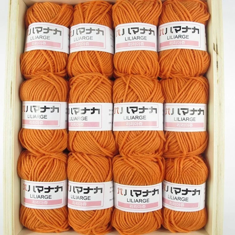 12 pièces 300g fil de lait fait à la main grossier bricolage tissage boule de fil pour pull chapeau écharpe et autres vêtements doux Crochet fil à tricoter