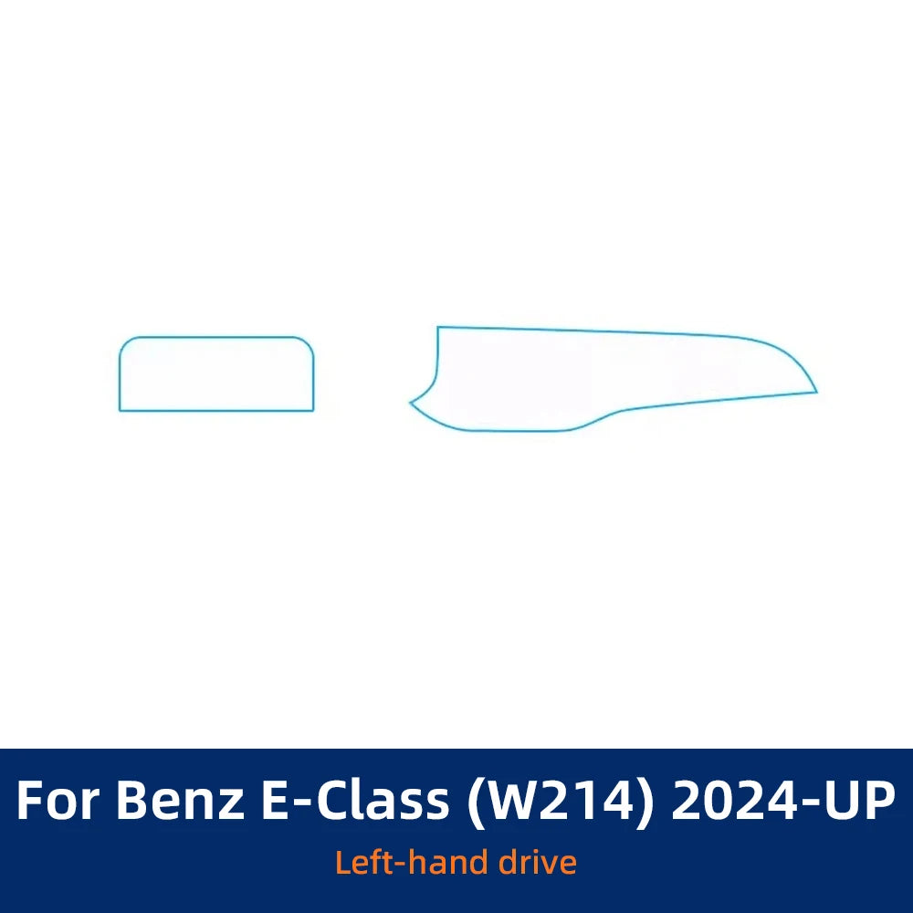 Film de protection en TPU pour Mercedes Benz, classe E 2024, console centrale intérieure de voiture, style de réparation anti-rayures transparent, MB W214