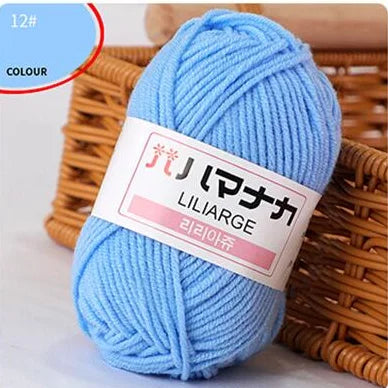Fil de laine à tricoter en coton doux et doux pour bébé, fil de velours en fibres épaisses, fil de laine à tricoter à la main pour pull de bricolage