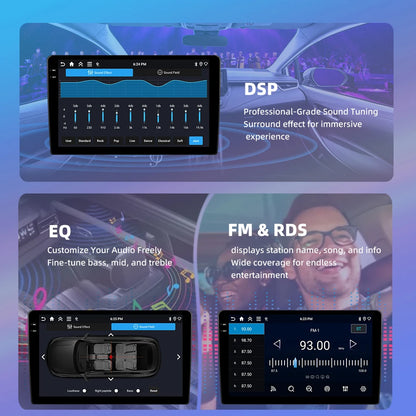 Podofo Android 4G WIFI lecteur multimédia de voiture pour Renault Clio 2012-2016 Clio 4 2016-2019 Carplay GPS écran tactile autoradio RDS