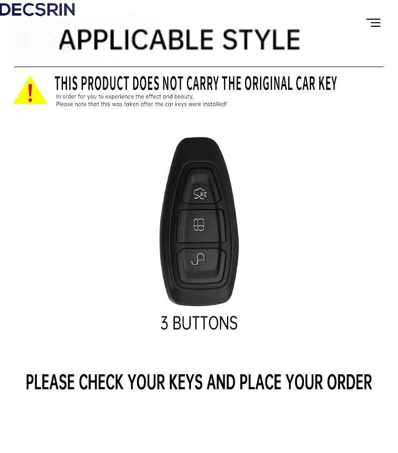 Étui pour clé de voiture en alliage de Zinc, coque de protection pour Ford Mondeo Focus Fiesta Kuga c-max s-max MK3, accessoires d'intérieur de voiture