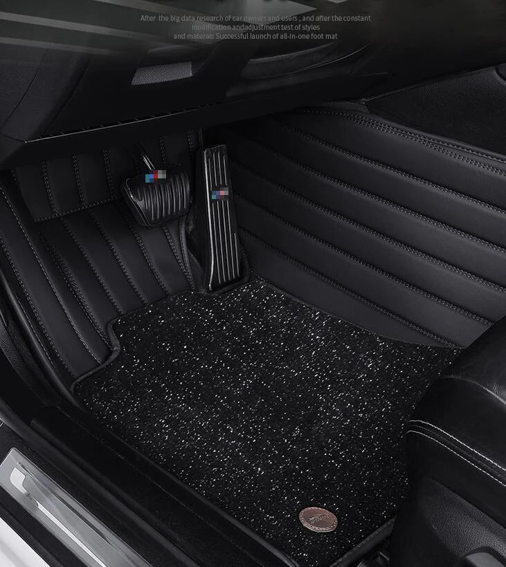 Tapis de sol de voiture personnalisés à double couche, revêtements de sol en cuir, accessoires de repose-pieds automatiques, Lynk & Co 01 02 03 05 06 09