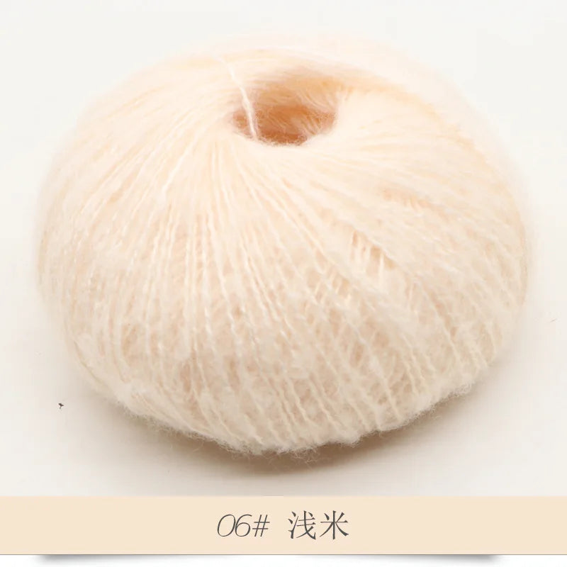 Fil Mohair tricoté à la main, 25g, 1 pièce, ligne de laine chaude au Crochet, pull shwal, écharpe