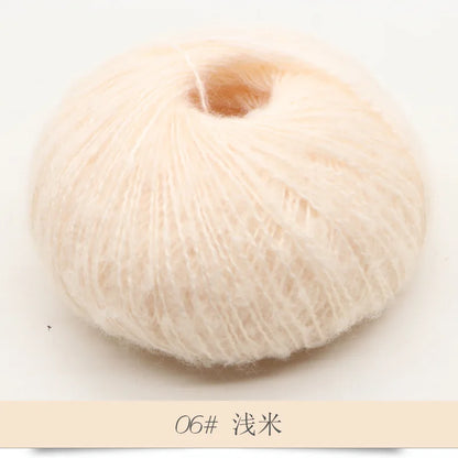 Fil Mohair tricoté à la main, 25g, 1 pièce, ligne de laine chaude au Crochet, pull shwal, écharpe