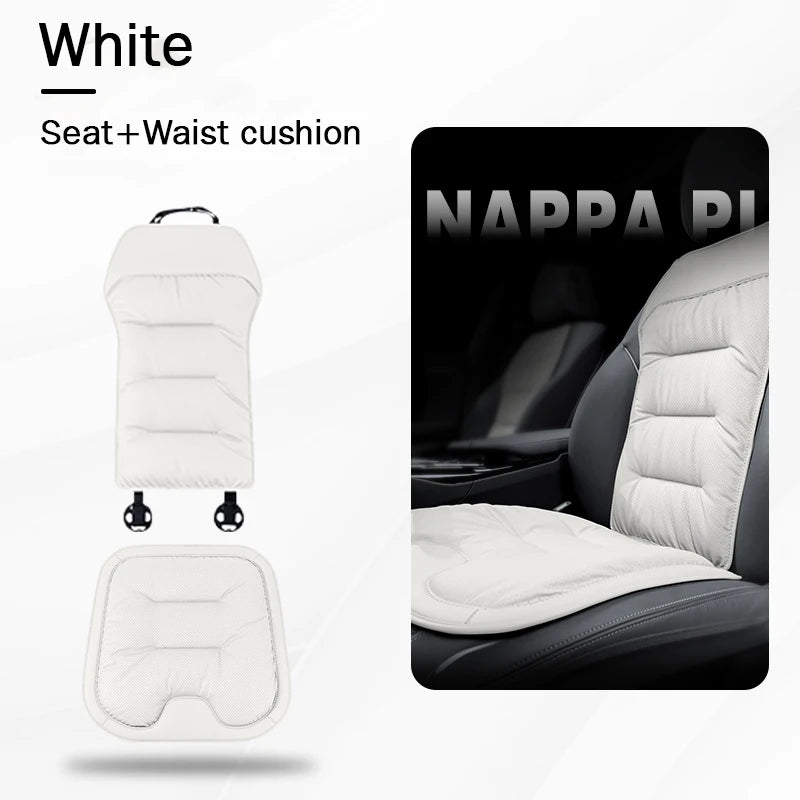Housse de siège de voiture universelle en cuir, housse de coussin de taille pour siège de voiture, quatre saisons, coussin de Protection pour sièges intérieurs automobiles, accessoire de voiture