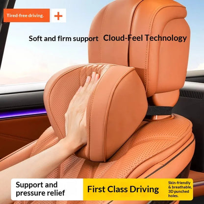 Coussin de nuque et de soutien lombaire pour voiture, universel toutes saisons, coussin lombaire respirant avec contour ergonomique pour la taille