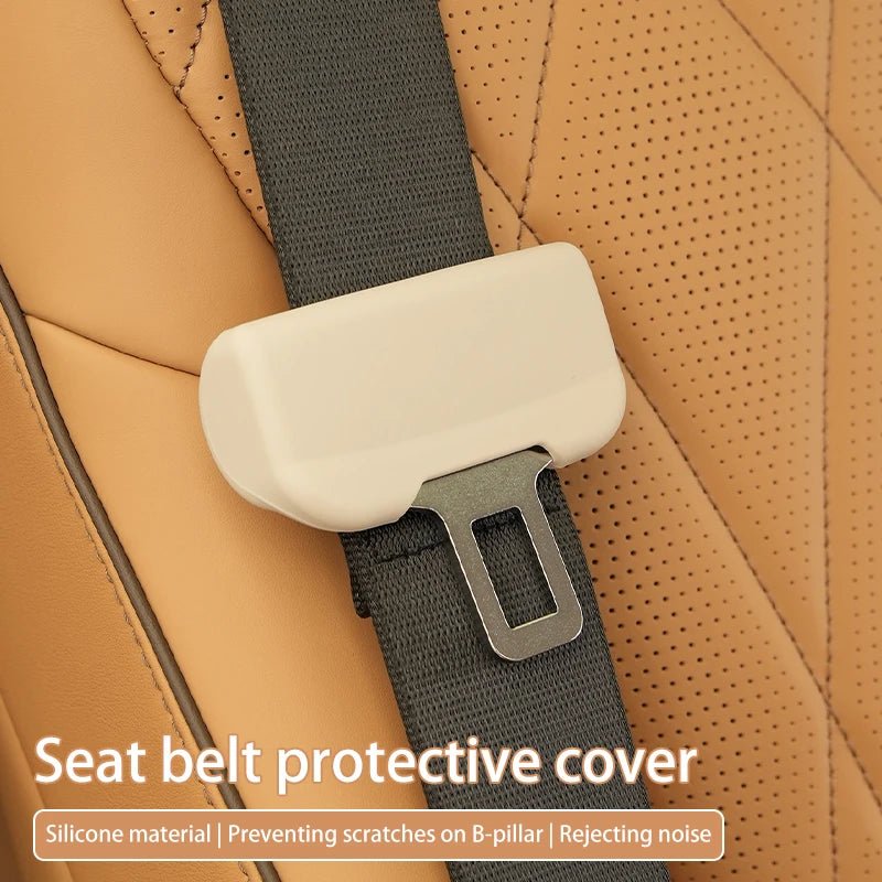 Boucle de ceinture de sécurité de voiture, coque en Silicone, protection anti-rayures et anti-bruit anormal, accessoires d'intérieur de ceinture de sécurité