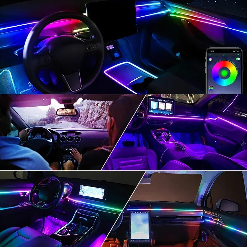 أضواء محيطة LED من الأكريليك 22 في 1 لنيسان ألتيما روج كليو كابتور إكليبس، وبي إم دبليو F30 F31 F10 F11 F07 F18 G30 G38