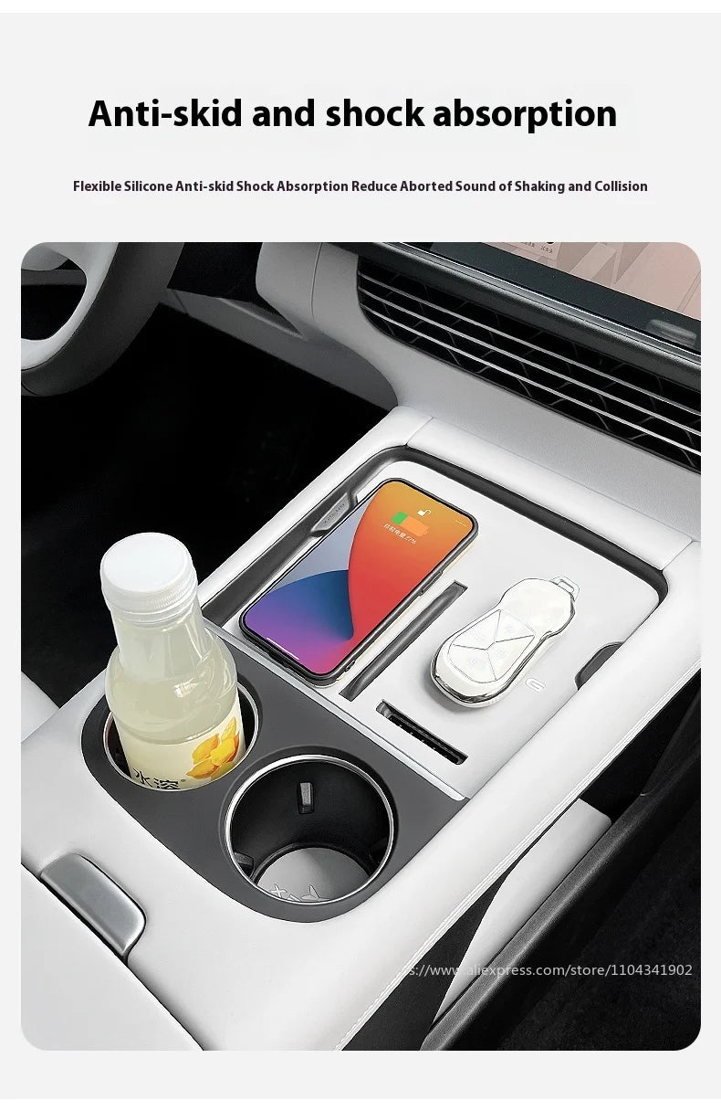 Coussin de protection de charge sans fil, contrôle central, accessoires de protection en silicone, adapté pour Xpeng G6, Xiaopeng G6