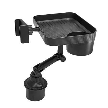 Plateau porte-gobelet réglable pour voiture, Table rotative à 360 degrés pour fente de téléphone, porte-boissons organisé pour aliments, accessoires de voiture
