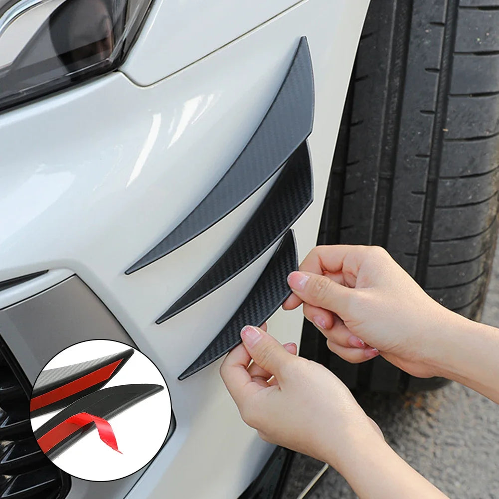 4/6 pièces voiture pare-chocs avant lèvre décoration diffuseur séparateur ailerons corps Spoiler Canards Valence menton voiture Tuning Canard décor