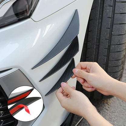 4/6 pièces voiture pare-chocs avant lèvre décoration diffuseur séparateur ailerons corps Spoiler Canards Valence menton voiture Tuning Canard décor