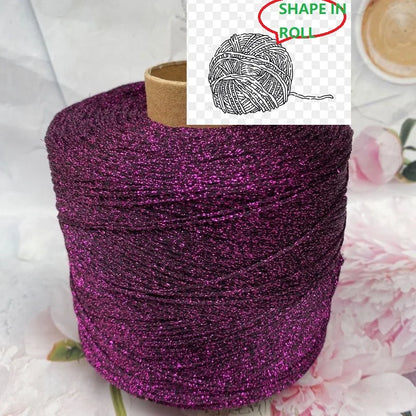 Modules de fil métallique en laine de coton doré et argenté, fil au crochet, paillettes, tissé à la main, sac artisanal, coloré, unique, boule de 50g, livraison gratuite