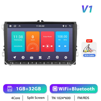 Podofo 7 "9" CarPlay Android autoradio pour Volkswagen VW Golf Passat JETTA Skoda siège voiture système Intelligent 2din GPS autoradio