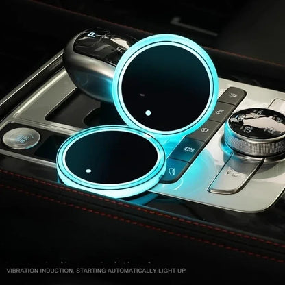 Tapis de tasse avec lumière ambiante pour XPeng Xiaopeng G6 G9 P7 P5 G3 2025 2024 2023, Modification intérieure pour XPeng G6 G9 P7 P5 G3