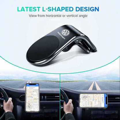Support de téléphone magnétique pour voiture, support de navigateur GPS, accessoires pour VW GTI Polo Golf Passat Tiguan Arteon Touareg CC Taigo Caddy Jetta