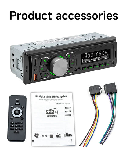 ESSGOO 1 DIN DAB + autoradio universelle RDS AM FM Double USB Bluetooth Freisprecheinrichtung SD AUX IN TF avec télécommande