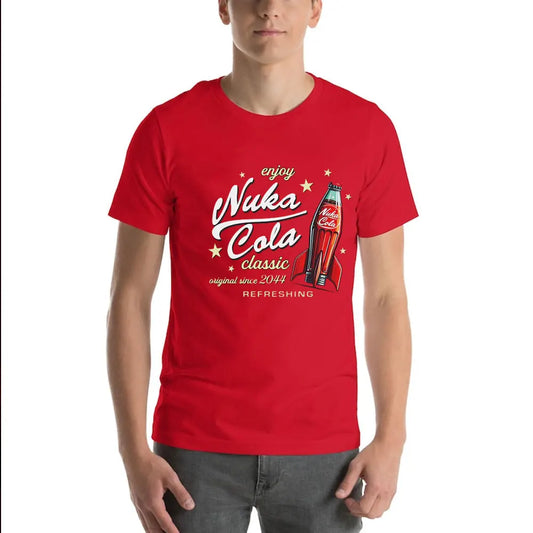 Nuka Cola Fallout unisexe Softstyle coton T-Shirt drôle Tshits Vintage rouge T-Shirt 2044 T-Shirt hauts Fan cadeau Ropa Hombre Harajuku
