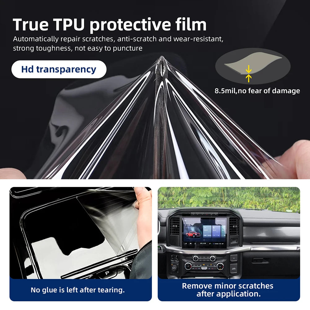 Film de protection en TPU pour Mercedes Benz, classe E 2024, console centrale intérieure de voiture, style de réparation anti-rayures transparent, MB W214