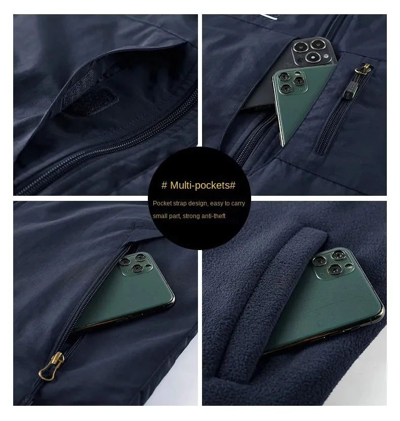 Manteau de randonnée en plein air pour hommes, manteau chauffant, chaud, décontracté, métropolitain, glaMan, vêtements thermiques de luxe, grande taille, mode, hiver