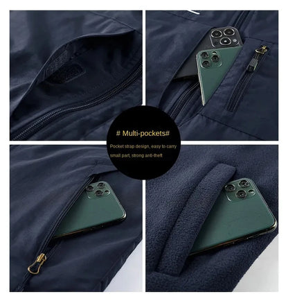 Manteau de randonnée en plein air pour hommes, manteau chauffant, chaud, décontracté, métropolitain, glaMan, vêtements thermiques de luxe, grande taille, mode, hiver