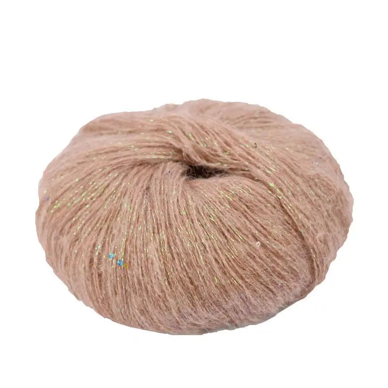 Fil de mohair de dentelle avec paillettes, fil de boucle de crochet, paillettes brillantes, pull de bricolage, 150g, 50G * 3
