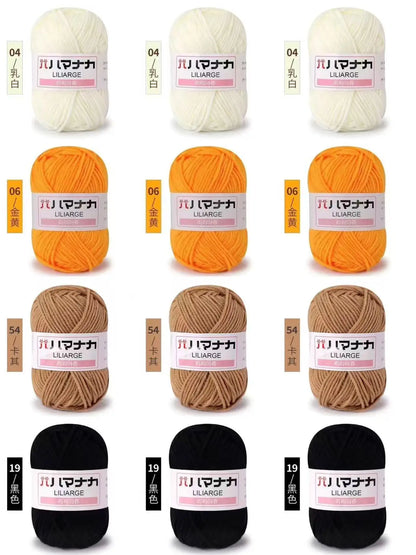 12 pièces 300g fil de lait fait à la main grossier bricolage tissage boule de fil pour pull chapeau écharpe et autres vêtements doux Crochet fil à tricoter