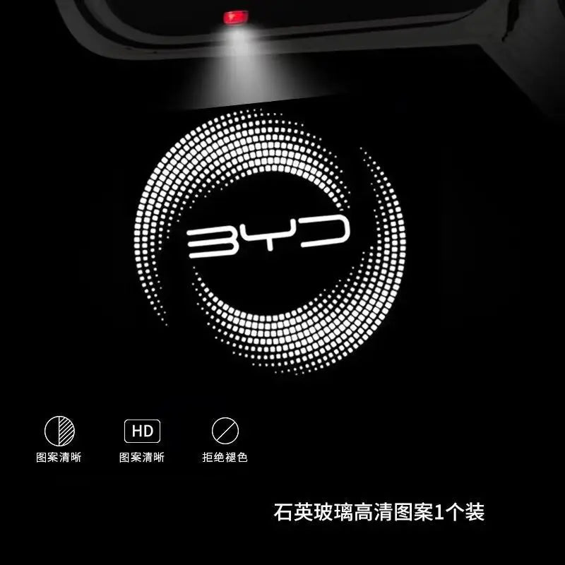 Convient aux lumières de bienvenue de porte de voiture BYD Lumière de bienvenue haute définition qui ne se décolore pas pour la lumière de bienvenue de voiture BYD BYD Han Qin Song