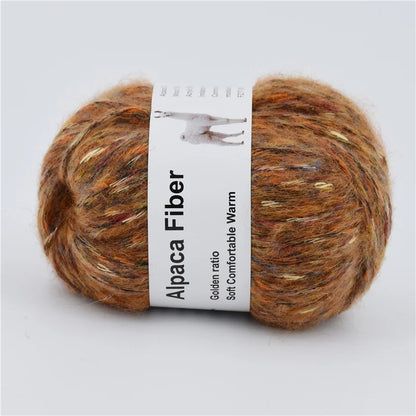 Fil épais tricoté en alpaga, 50g, aiguille colorée chaude, Crochet, écharpe tricotée à la main, fil de laine en coton Alize