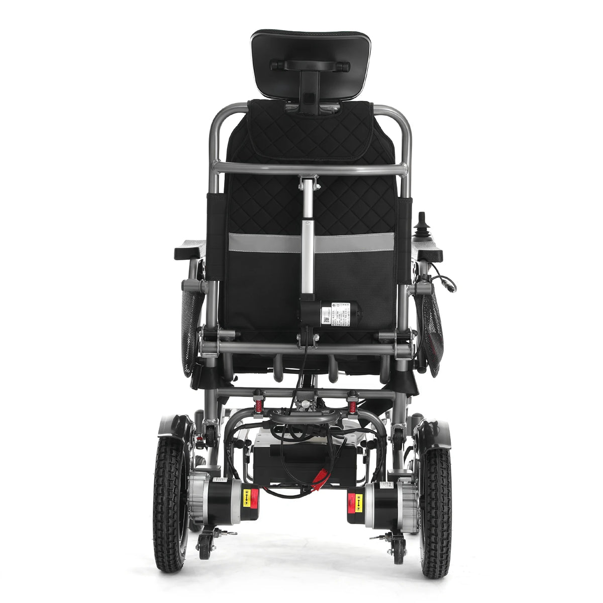 Fauteuil roulant électrique pliable à commande à distance automatique 2026, en alliage d'aluminium portable, pour personnes handicapées, inclinable