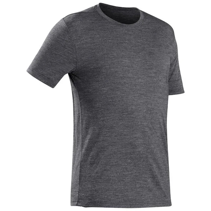 T-Shirt avec couche de Base en laine mérinos pour hommes, 180GSM, évacuant l'humidité, respirant, séchage rapide, Anti-odeur, taille ASIA