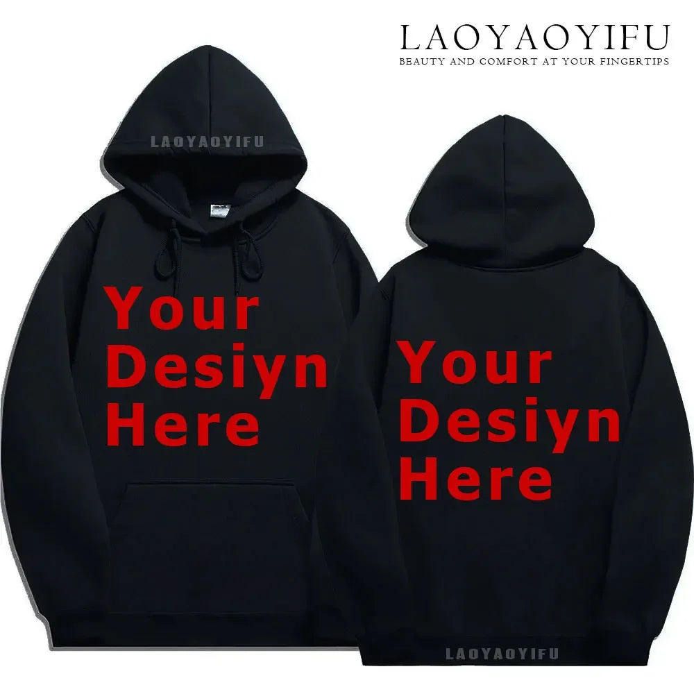Chemises de ville ajoutez votre propre conception de texte personnalisé personnalisé avant et arrière sweat à capuche fête d'anniversaire personnalisation vêtements