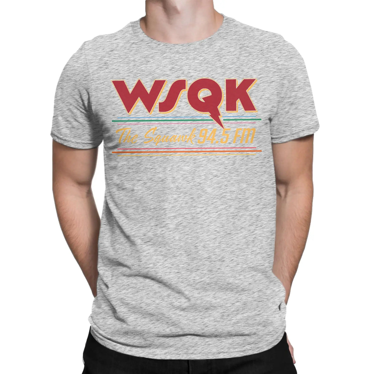 T-Shirt homme WSQK The Squawk drôle pur coton t-shirts à manches courtes Dustin Henderson T-Shirt col rond hauts cadeau d'anniversaire