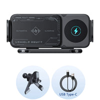 Support de téléphone pliable pour voiture, chargement sans fil, support de téléphone universel, chargeur à Rotation électrique à Induction intelligente