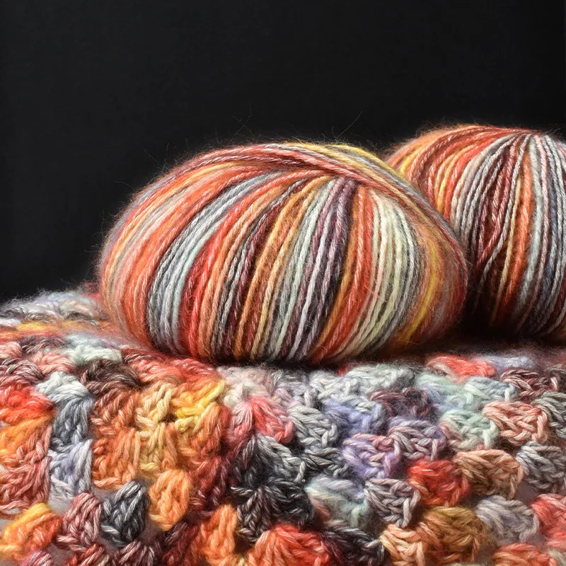 Rouleau de fil à gâteau dégradé, 50g/rouleau, bricolage, laine tricotée à la main, fil Mohair, fil de coton, fil doux au Crochet, vêtements, chapeau, écharpe