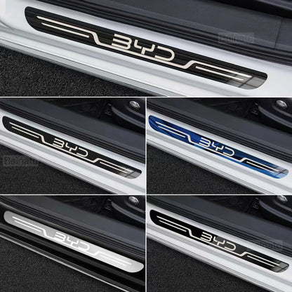Plaque de seuil de porte de voiture en acier inoxydable, pour BYD Atto 3 Dolphin Seal Tang F3 Dmi Song Yuan EV 2023 2024 Atto 4, accessoires de voiture