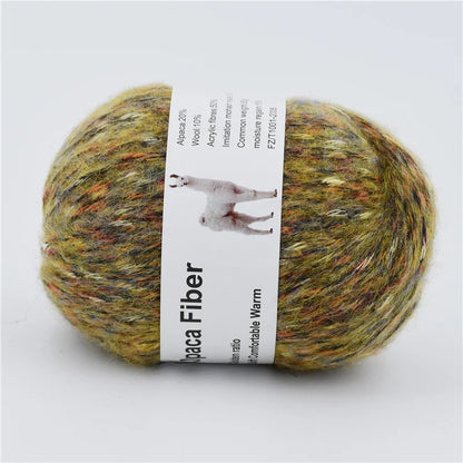 Fil épais tricoté en alpaga, 50g, aiguille colorée chaude, Crochet, écharpe tricotée à la main, fil de laine en coton Alize