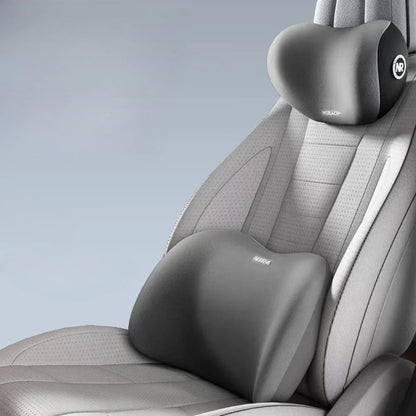 Car Headrest Pillow and Lumbar Support Set Memory Foam Neck Pillow & Back Cushion for Long Drive Pain Relief Car Seat Comfort
