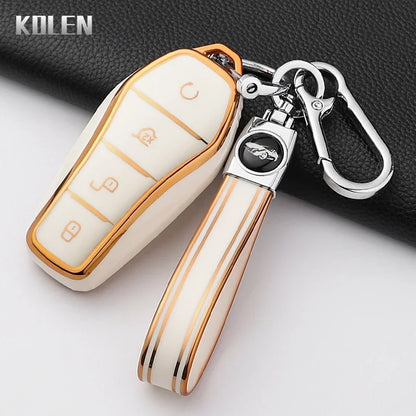 Pour BYD Song Plus Atto 3 Han EV Tang DM Qin joint dauphin mode TPU voiture clé housse protégée porte-clés Fob accessoires