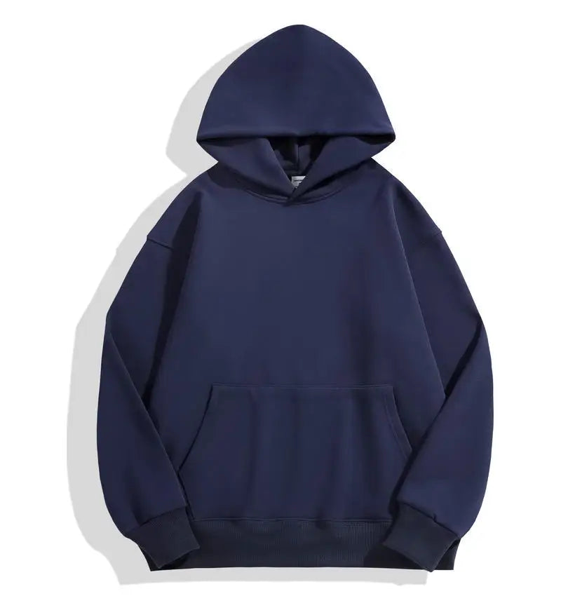 Sweat à capuche épais en coton épais pour homme, personnalisé avec Logo de votre marque, couleur unie, haute qualité, 500GSM, imprimé à faire soi-même, hiver