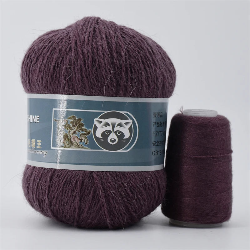 Fil de fourrure de vison pour fils pour tricoter et Crochet, fil de t-shirt en dentelle à 2 plis pour tricoter à la main, couture, 1 écheveau 340 M 50 + 20g