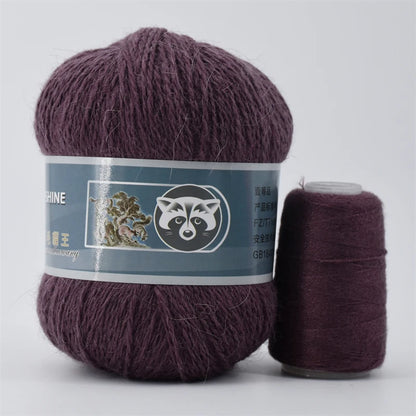Fil de fourrure de vison pour fils pour tricoter et Crochet, fil de t-shirt en dentelle à 2 plis pour tricoter à la main, couture, 1 écheveau 340 M 50 + 20g