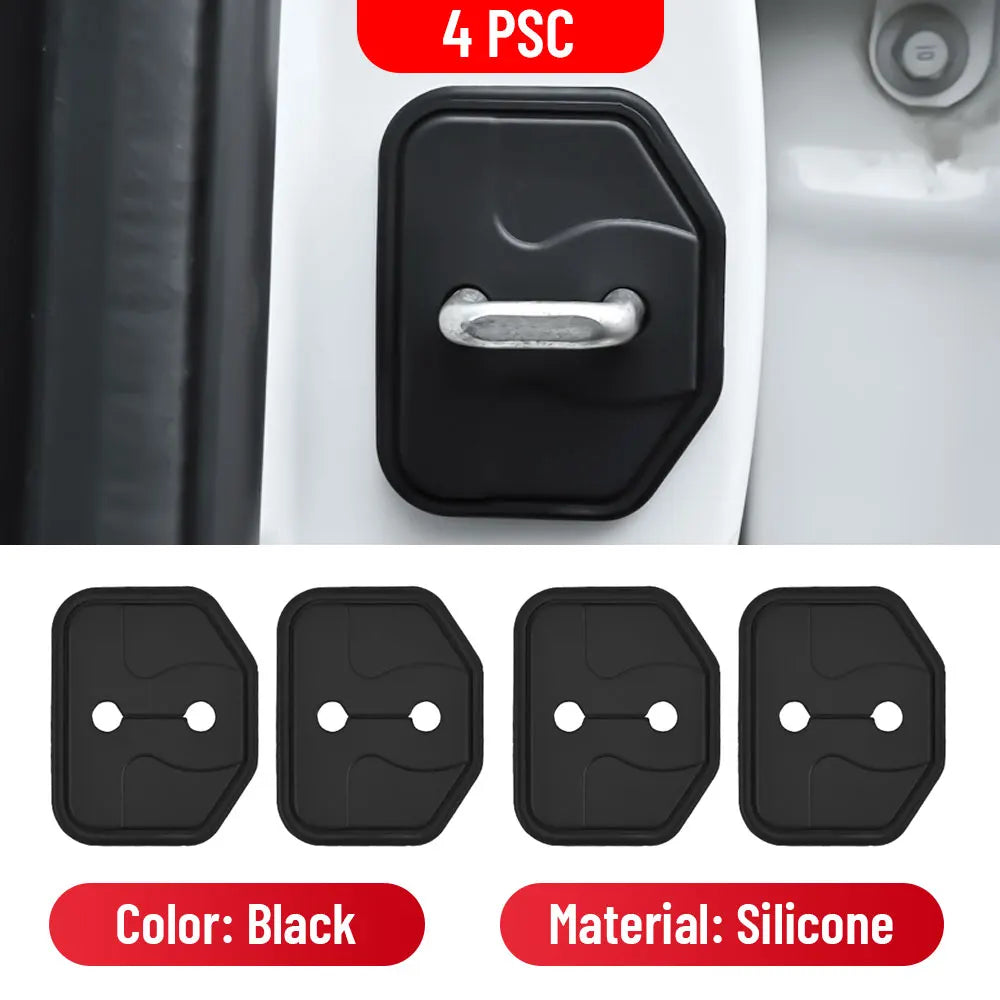 Housse de protection pour serrure de porte de voiture LYNK & CO 01 2022 – 2023, accessoires de décoration, coussin d'amortissement muet en Silicone