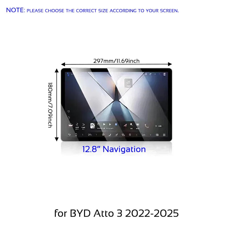 Protecteur d'écran pour BYD Atto 3 Yuan Plus 2022 – 20225, Film en verre trempé, housse de protection pour instruments de Navigation, accessoires de voiture