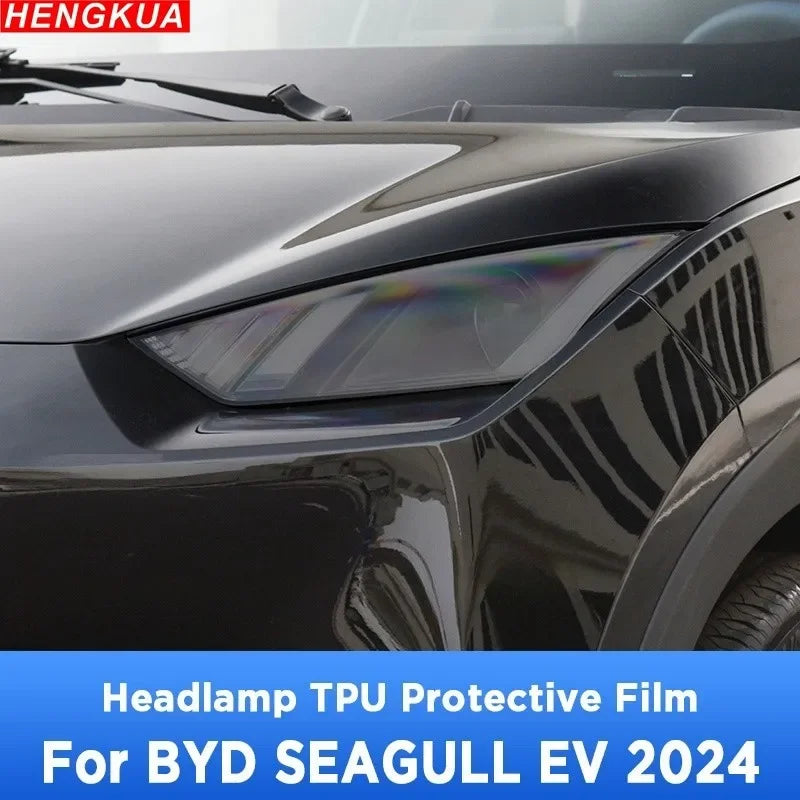 Film de protection des phares extérieurs pour BYD Seagull EV 2024, TPU PPF anti-rayures, accessoires de réparation pour véhicule électrique