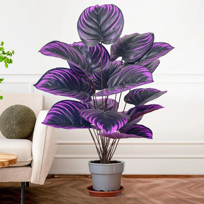 Grand palmier artificiel de 57 à 75cm, branches de plantes Monstera, feuilles de tortue en plastique, feuilles au toucher réel pour décoration de jardin de maison