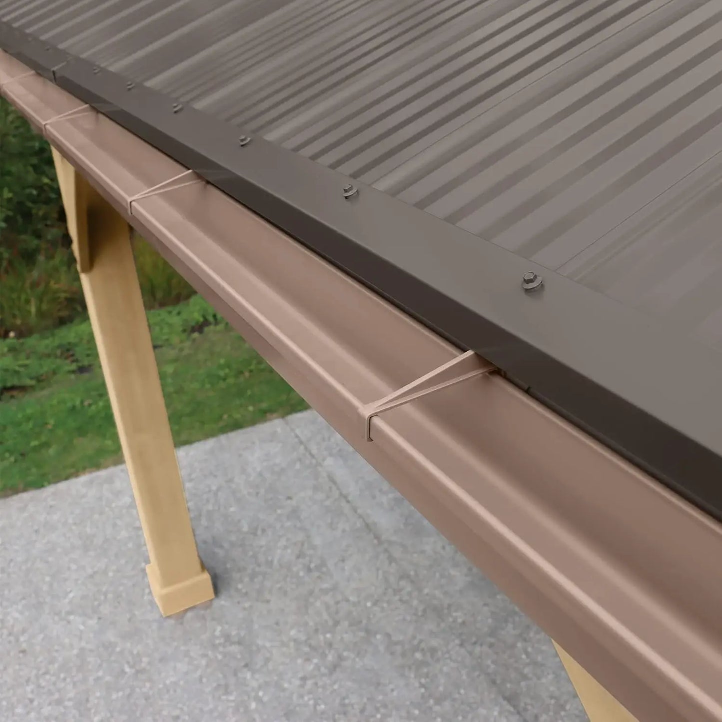 Kit de gouttières pour gazebo 12x14, système complet avec 4 tuyaux de descente pour auvent extérieur, personnalisé